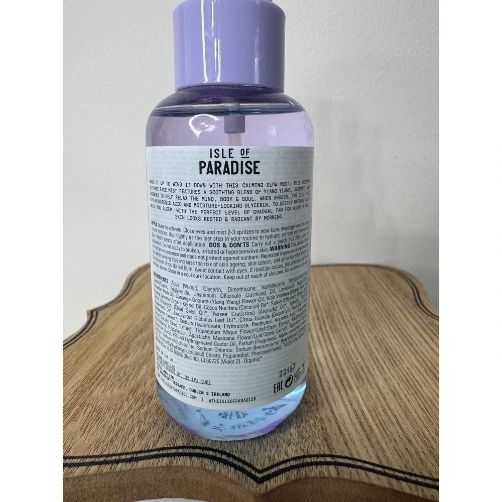 Isle of Paradise Night Glow Self-Tan Face Mist 100ml Gradual Glow Hydrating Mist